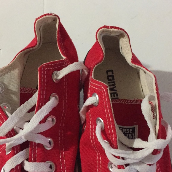 Converse All StarsRed Shoes Womans 7.5 Mens 6 - Picture 8 of 8